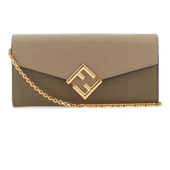 Fendi Two Tone FF Continental Wallet with Chain - Picture 2 of 10